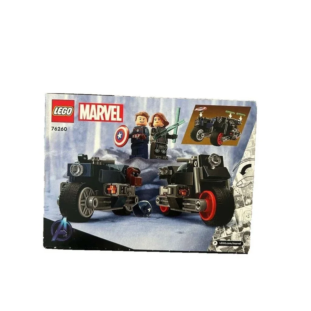 LEGO Marvel 76260 Black Widow and Captain America Motorcycles New